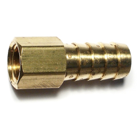Midwest Fastener 1/2" x 1/4FIP Brass Female Hose Barbs 2PK 33687